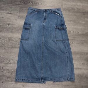 Cello Denim Cargo Skirt